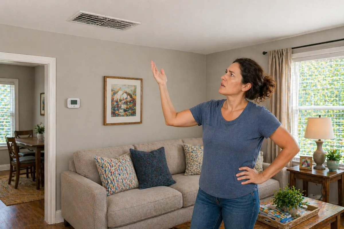 Homeowner concerned that the air conditioner is running but not cooling the house